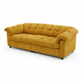 3-Sitzer Sofa Rechteckig Stoff Senfgelb 210x95x85 cm