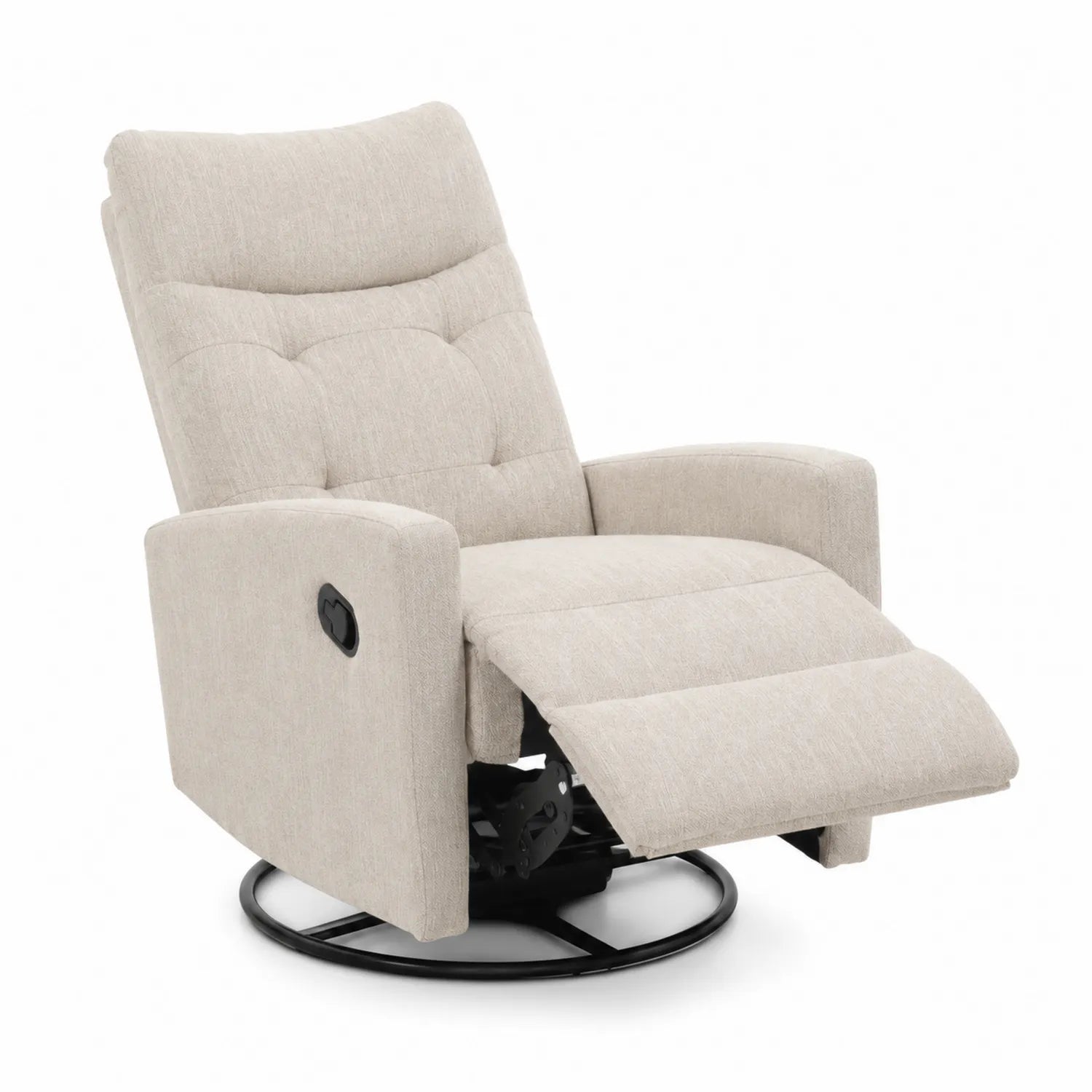 Liegesessel Polyestergewebe Beige mit Drehfunktion