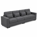 3-Sitzer Sofa Polyester Dunkelgrau