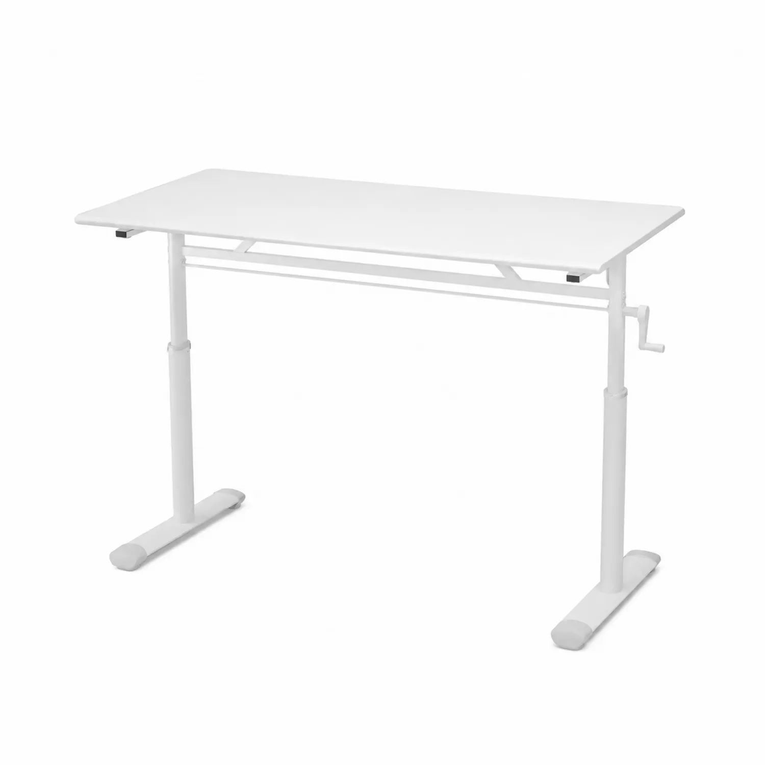 Höhenverstellbarer Schreibtisch 120x60 cm Stahl Weiß