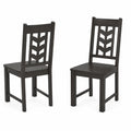Esszimmerstuhl Holz 44x45x90 cm Schwarz 2er-Set