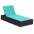 Sonnenliege Polyrattan Stahl Türkis