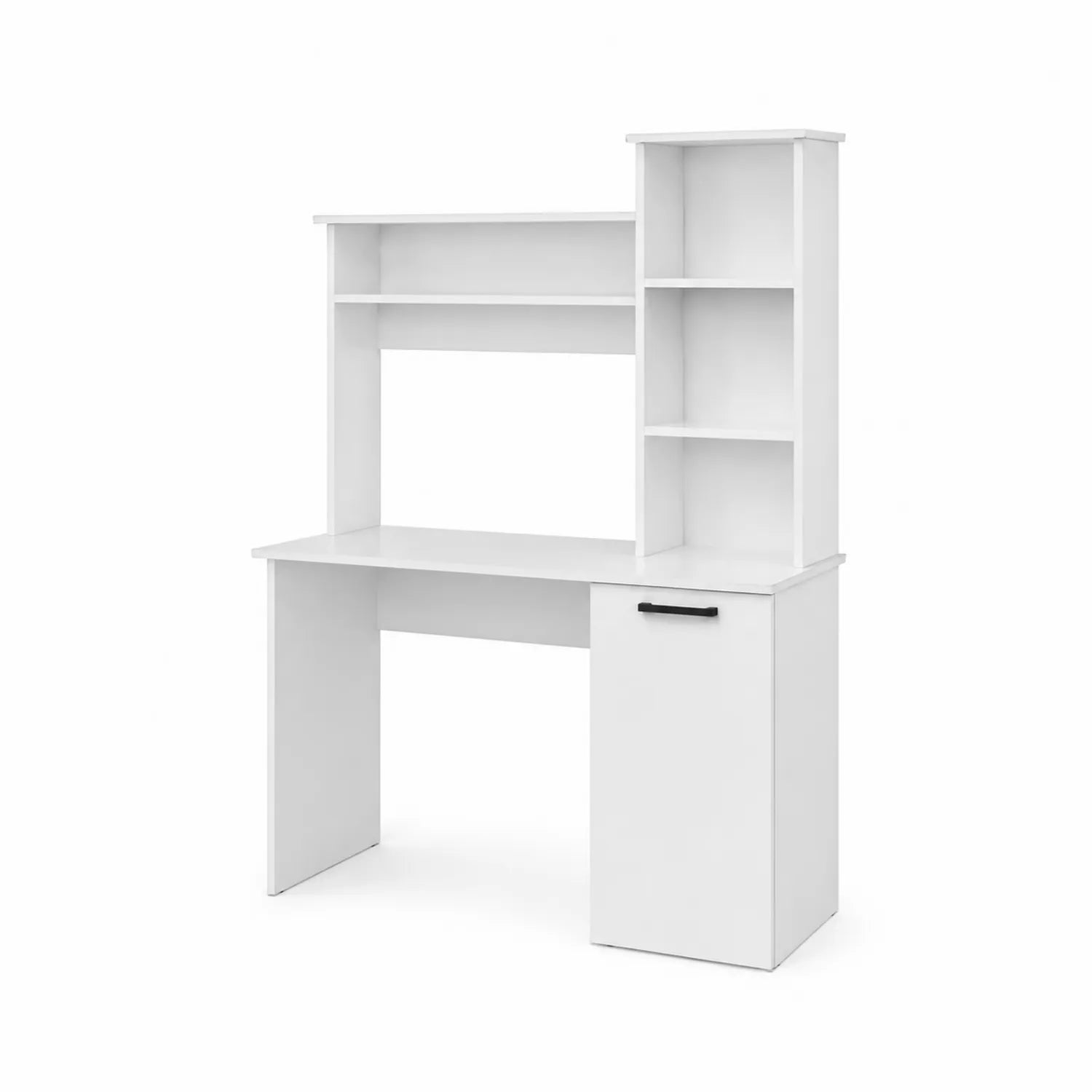 Schreibtisch mit Regal und Schrank aus Holz Weiß