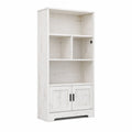 Weißes Bücherregal mit MDF-Türen 180x80x30cm