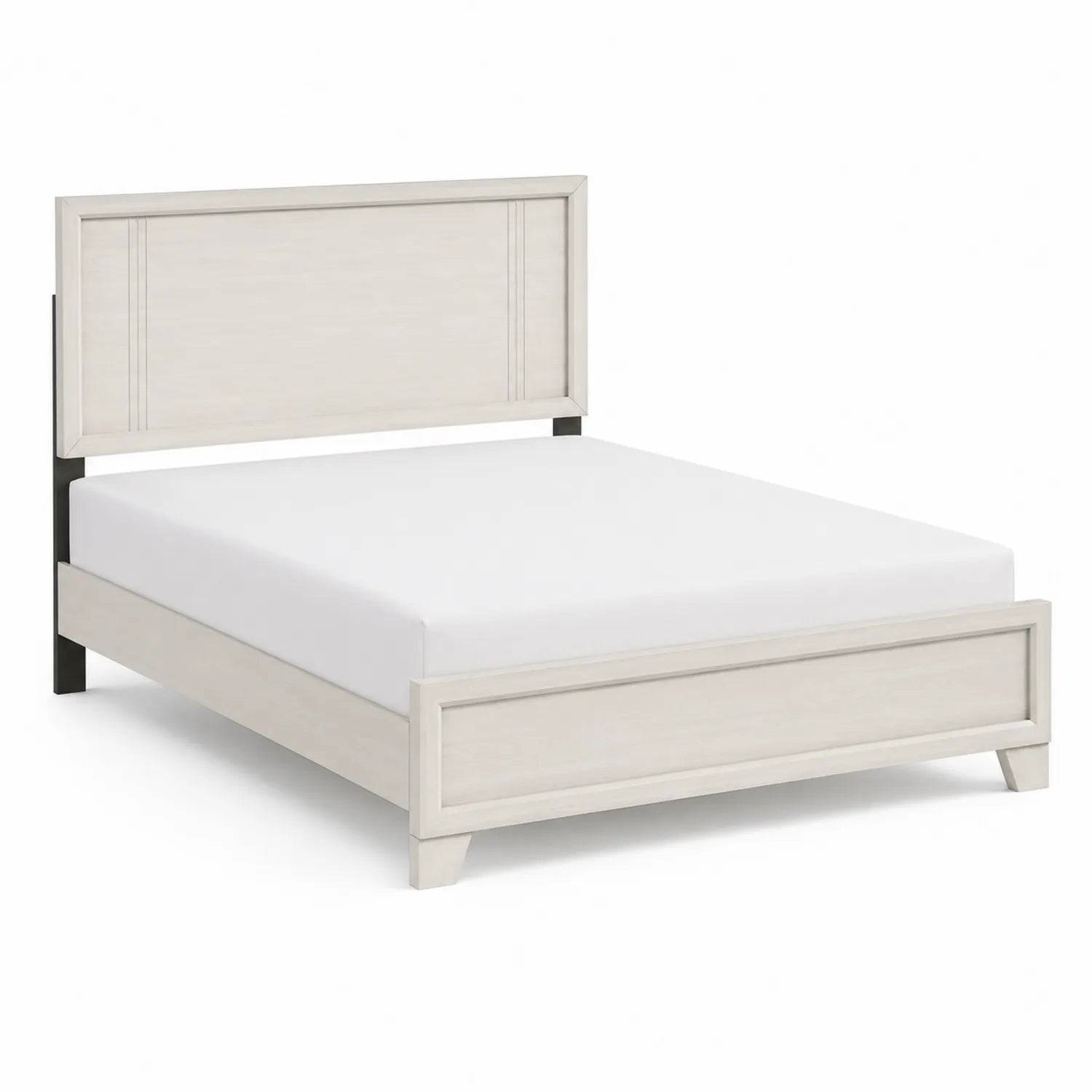 Bett Kiefernholz 200x160 cm Weiß