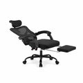 Ergonomischer Bürostuhl mit Netzstoff und Metallrahmen Schwarz