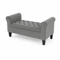 Polsterbank Velours Grau 150 cm