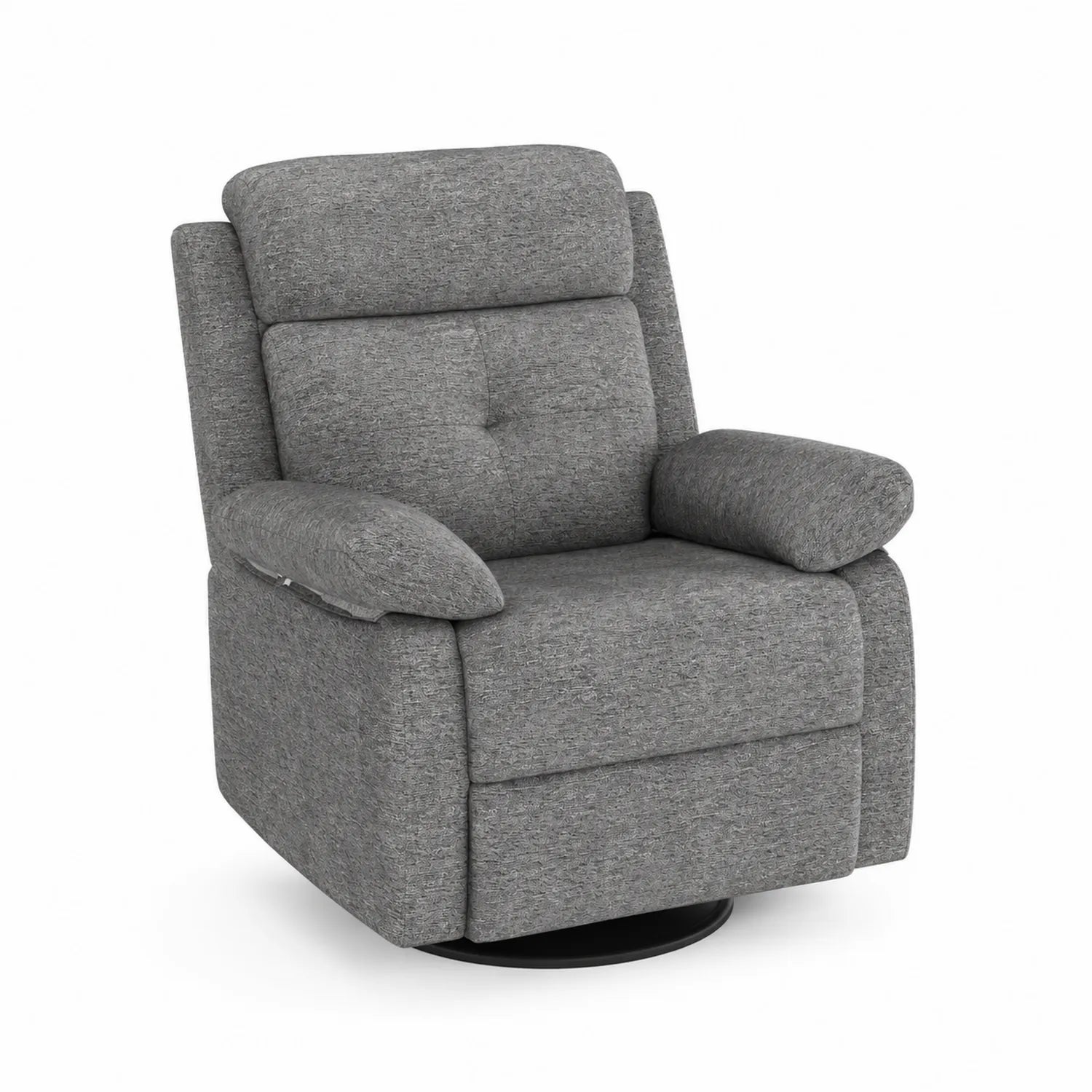 Grauer Stoff Drehbarer Relaxsessel