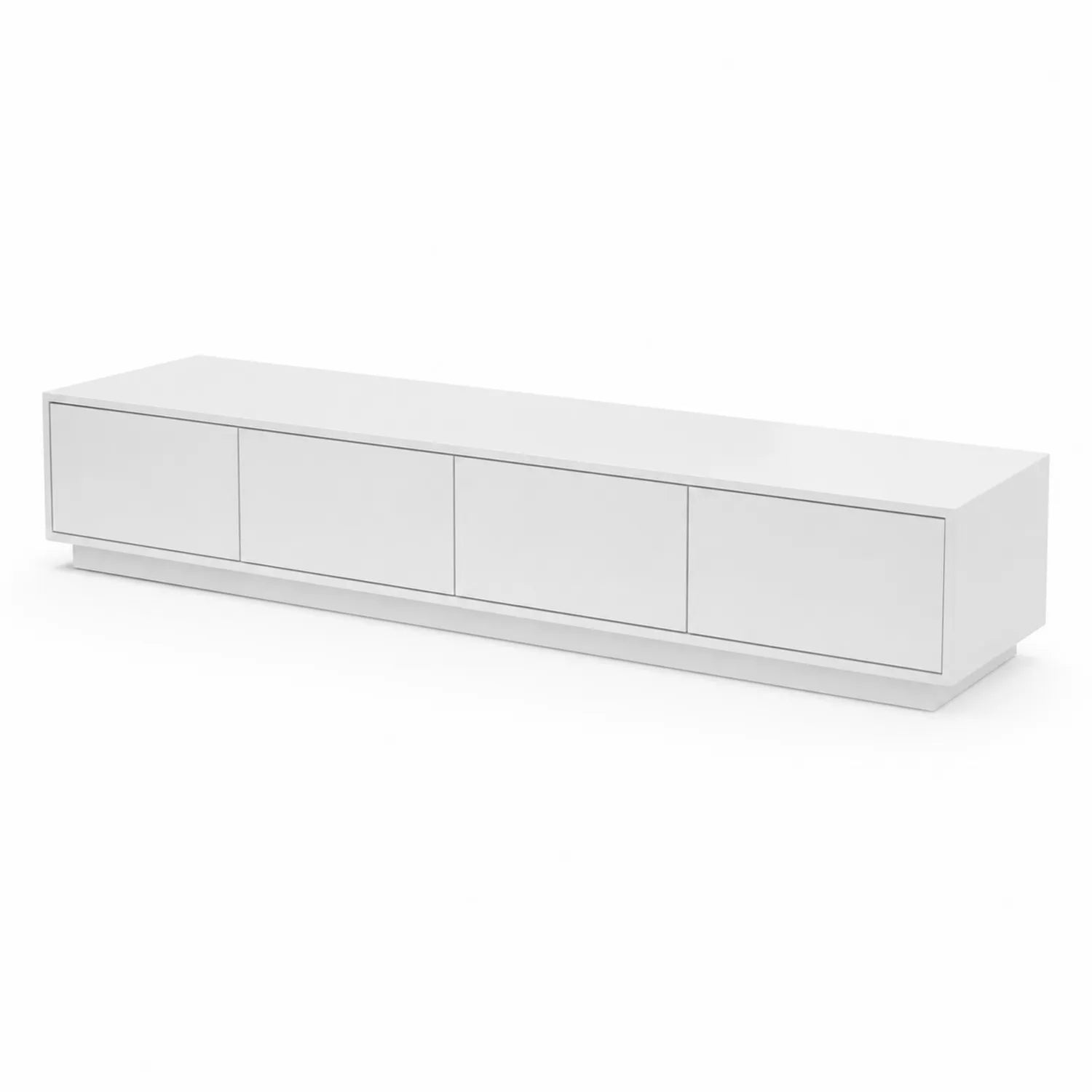TV-Schrank rechteckig 180x40x35 cm MDF Weiß