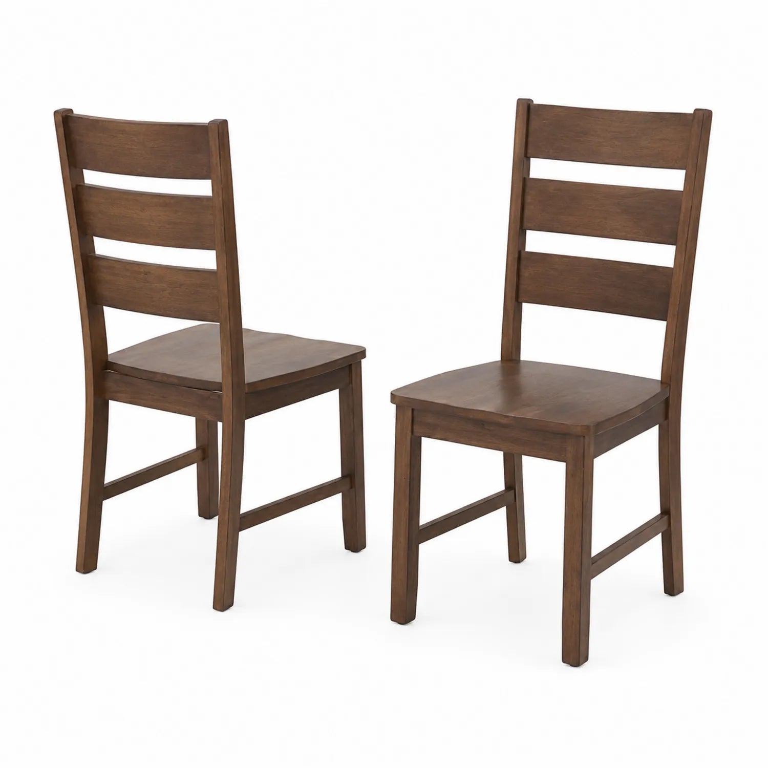 Esszimmerstuhl Set aus Holz Braun 2er Set