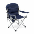 Klappstuhl mit Armlehnen und Tasche 55x85x60 cm Stahl und Polyester Blau
