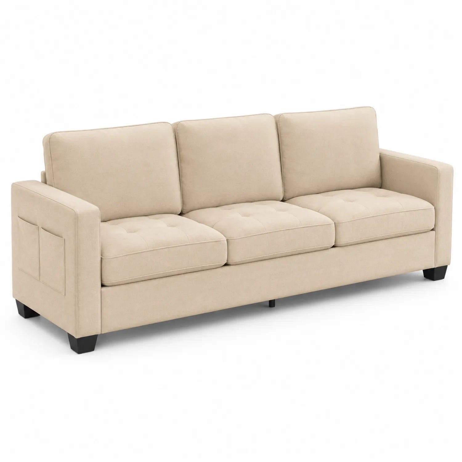3-Sitzer Sofa Mikrofaser Beige