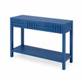 Konsolentisch aus Holz in Blau 120x35x80 cm