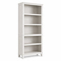Bücherregal Holz Weiß 5 Fächer Höhe 180cm
