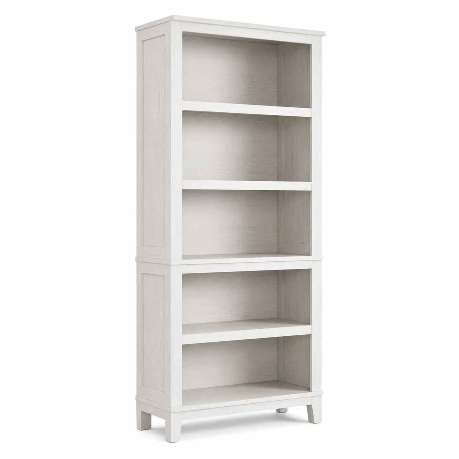 Bücherregal Holz Weiß 5 Fächer Höhe 180cm