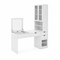 Schreibtisch mit Regal Weiß MDF 140x60x75cm