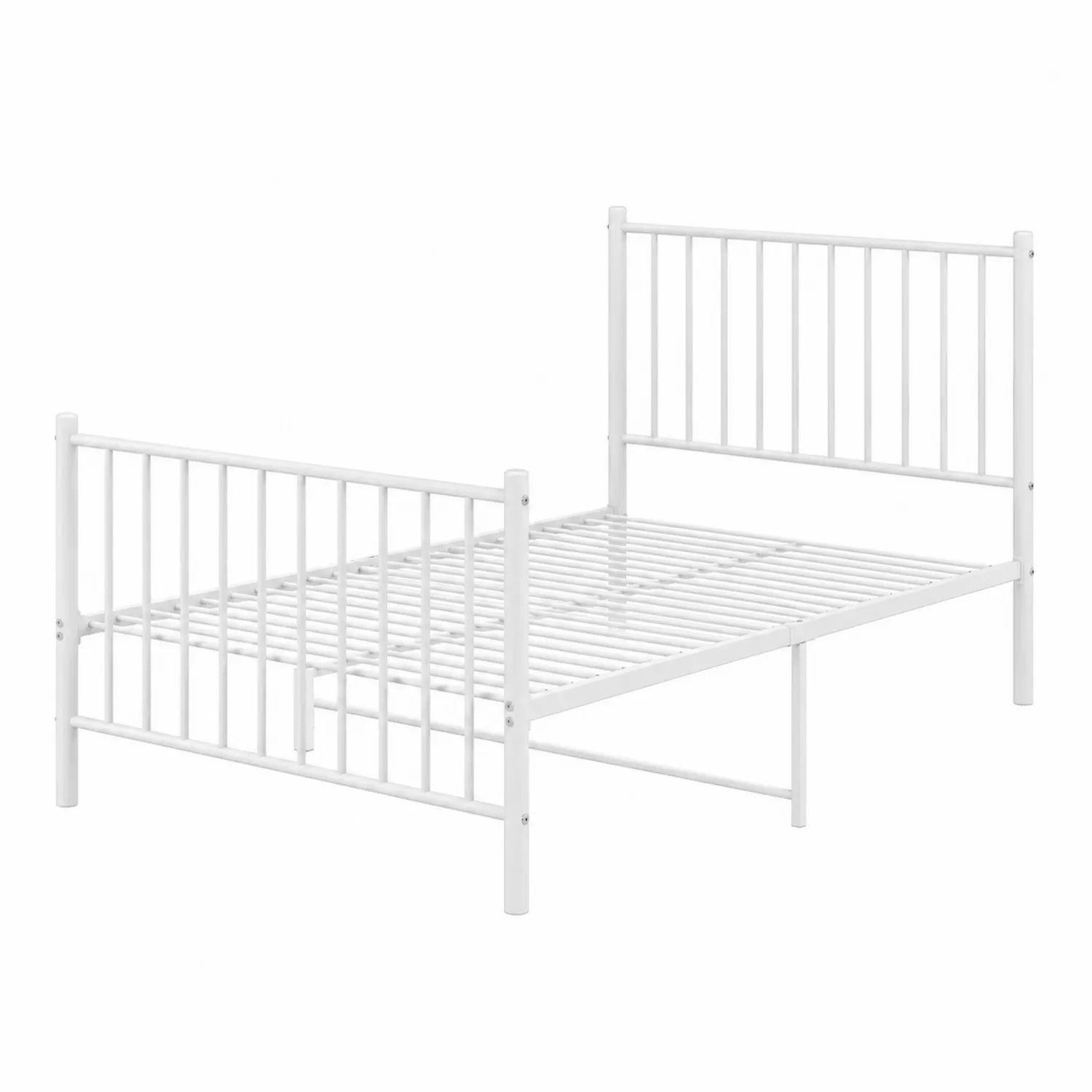 Metallbett Stahl Weiß 200x140 cm