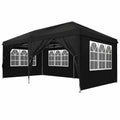 Pavillon 300x600 cm Polyester Schwarz